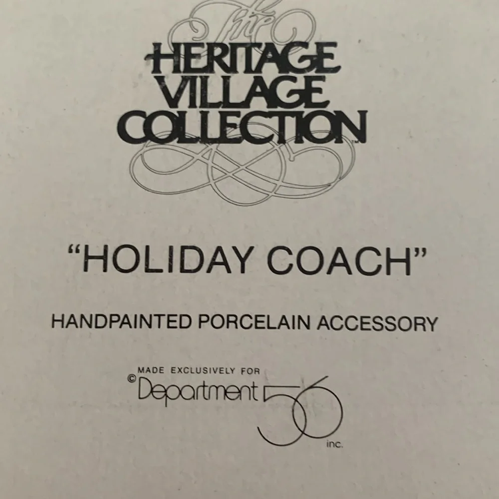 Dickens' Village Holiday Coach vintage